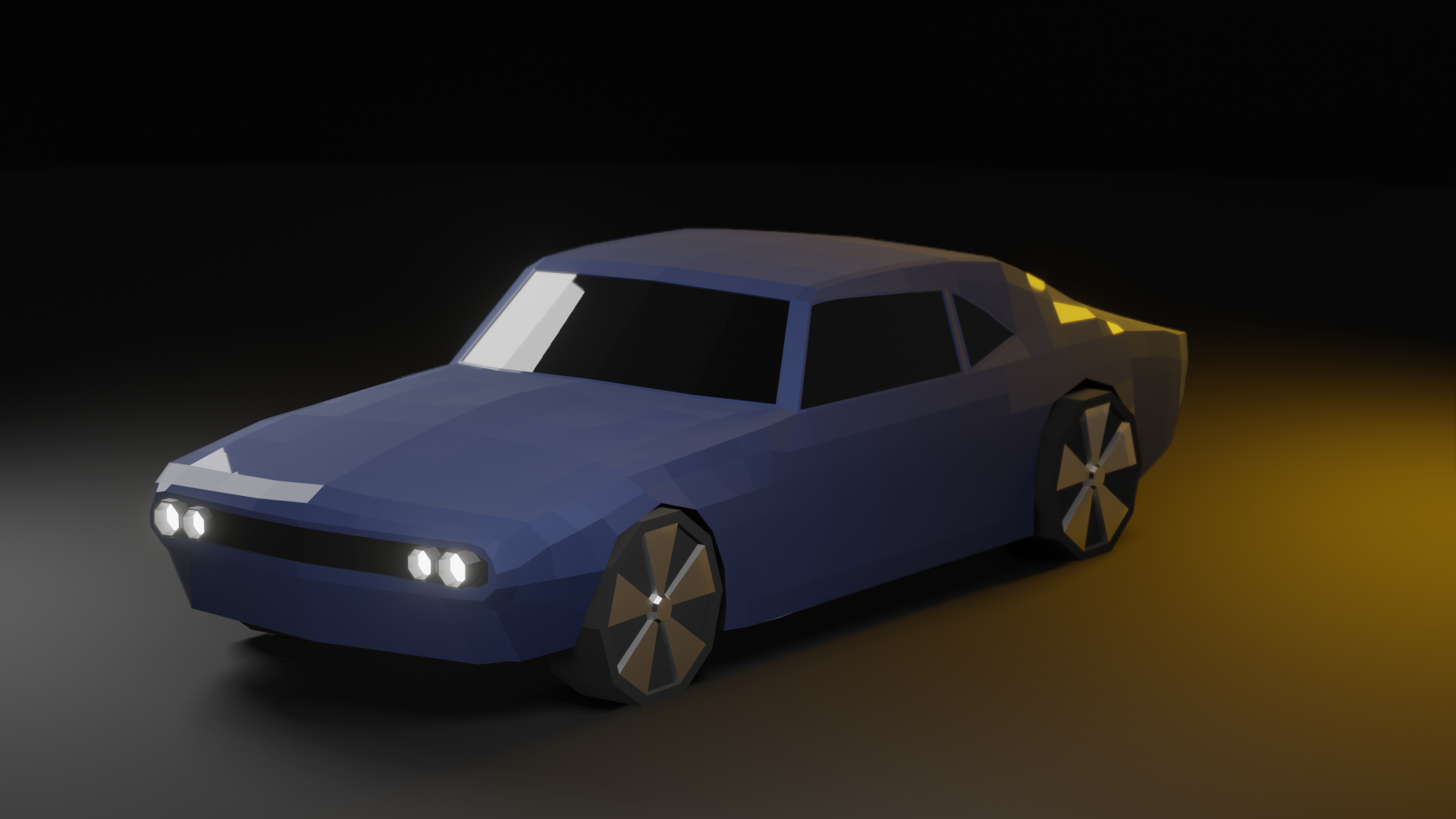 Low Poly Camaro Coupe 1968 preview image 1